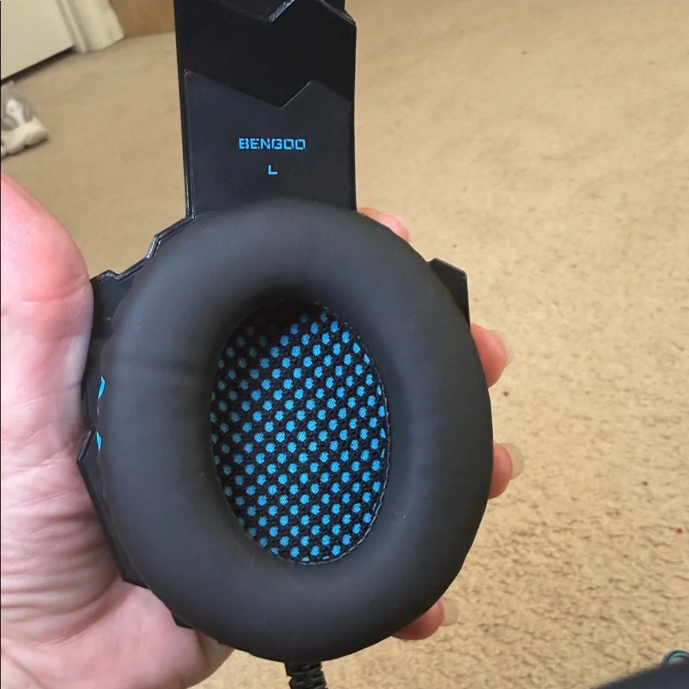 Blue and Black Gaming Headset